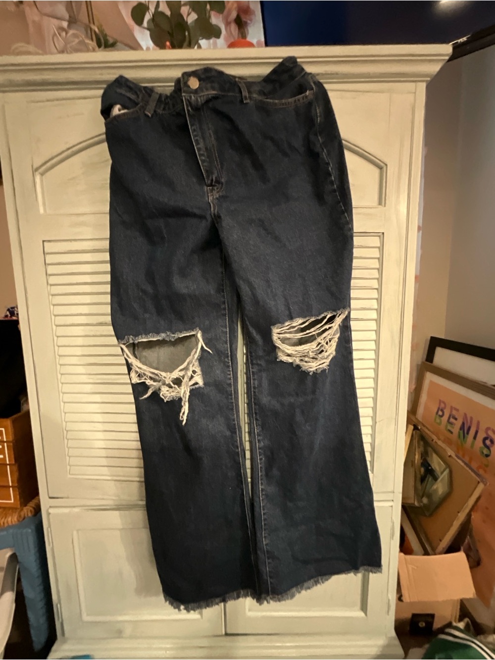 Boohoo Petite Indigo Blue Jeans